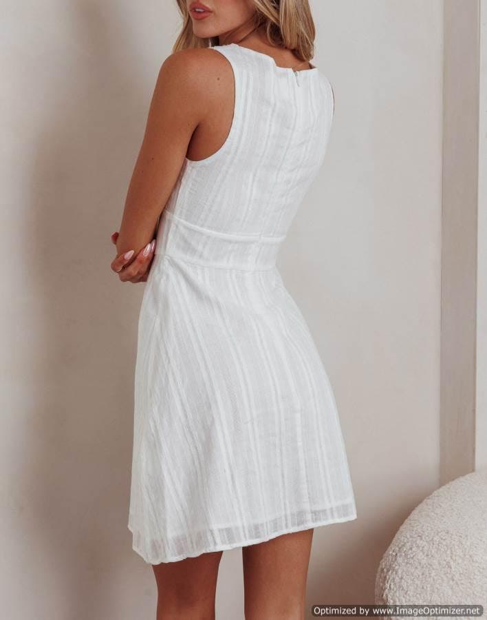 'Beach Days' Mini Dress in White