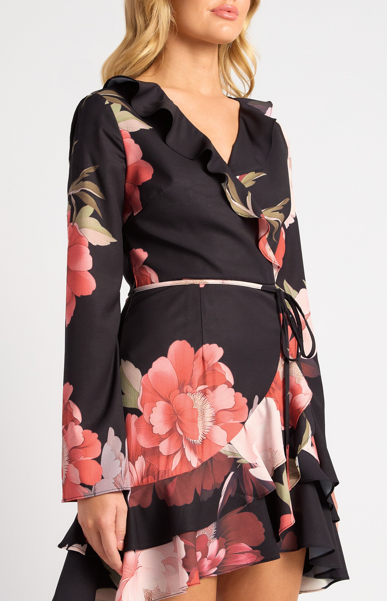 Brooklyn Floral Print Ruffle Detail Dress