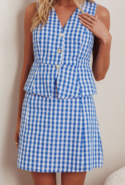 Capri Checkered Set Top