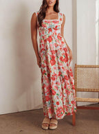 'Summer Love' Floral Maxi Dress Pink