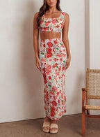 'Endless Love' Floral Maxi Skirt