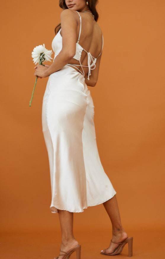 Aruba Champagne Midi Dress