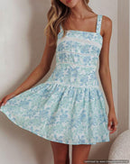 'Madison' Blue Mini Beach Dress