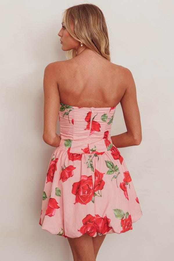 She's In Bloom Pink Mini Dress