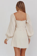 Brie Linen Balloon Sleeve Dress