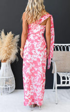 Antonia Pink One Shoulder Dress