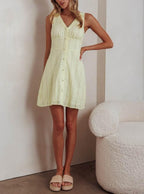 'Beach Days' Mini Dress in Pastel Yellow