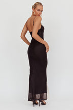 Athina Black Strappy Dress