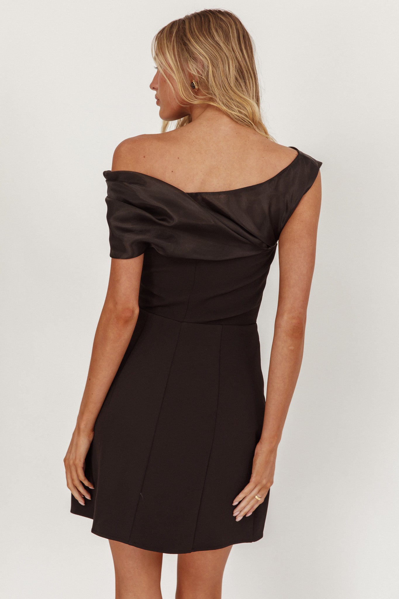 knee length dresses for ladies Garden After Dark Mini Dress - Black, Small | Hazel and Olive main image 1