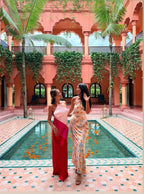 Bali Nights Satin Floral Maxi Dress