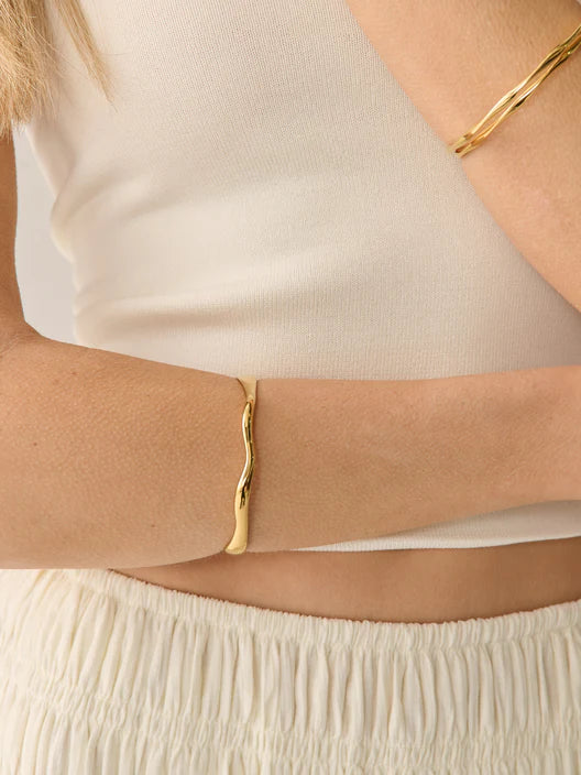 MAY SKINNY 18K GOLD PLATED BANGLE