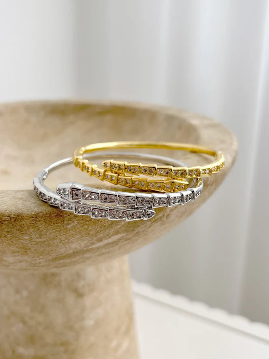 SERENA DIAMANTÉ 18K GOLD PLATED BANGLE