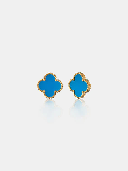 ELENA Earrings in 18K Gold Plated in Blue