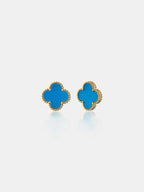 ELENA Earrings in 18K Gold Plated in Blue