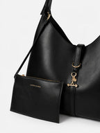 Midnight Luxe Oversized Tote Bag – Black