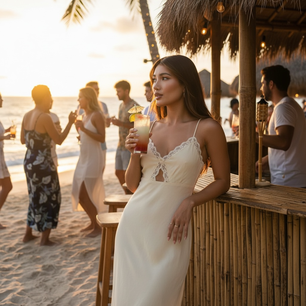 Cream Satin Lace Detail Maxi Dress