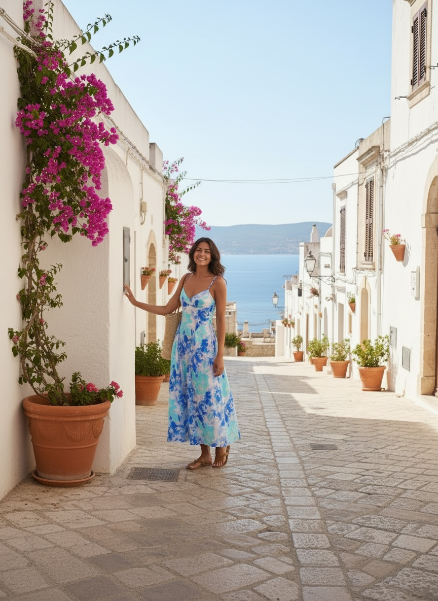Sofia Blue Floral Maxi Dress
