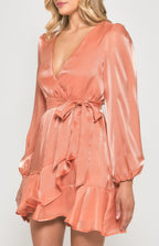 Bianca Peach Mini Dress