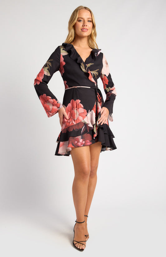 Brooklyn Floral Print Ruffle Detail Dress